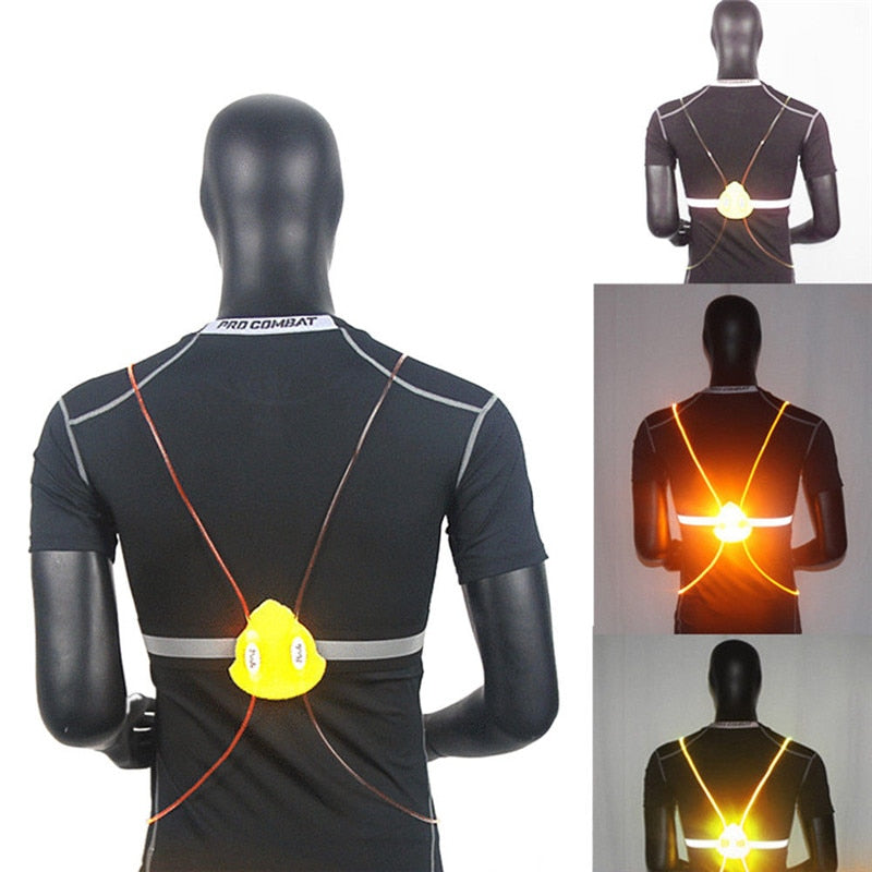 360 Reflective LED Flash Driving Vest High Visibility Night Running Cycling Riding Outdoor Activities Light Up Safety Bike Vest - Korvel
