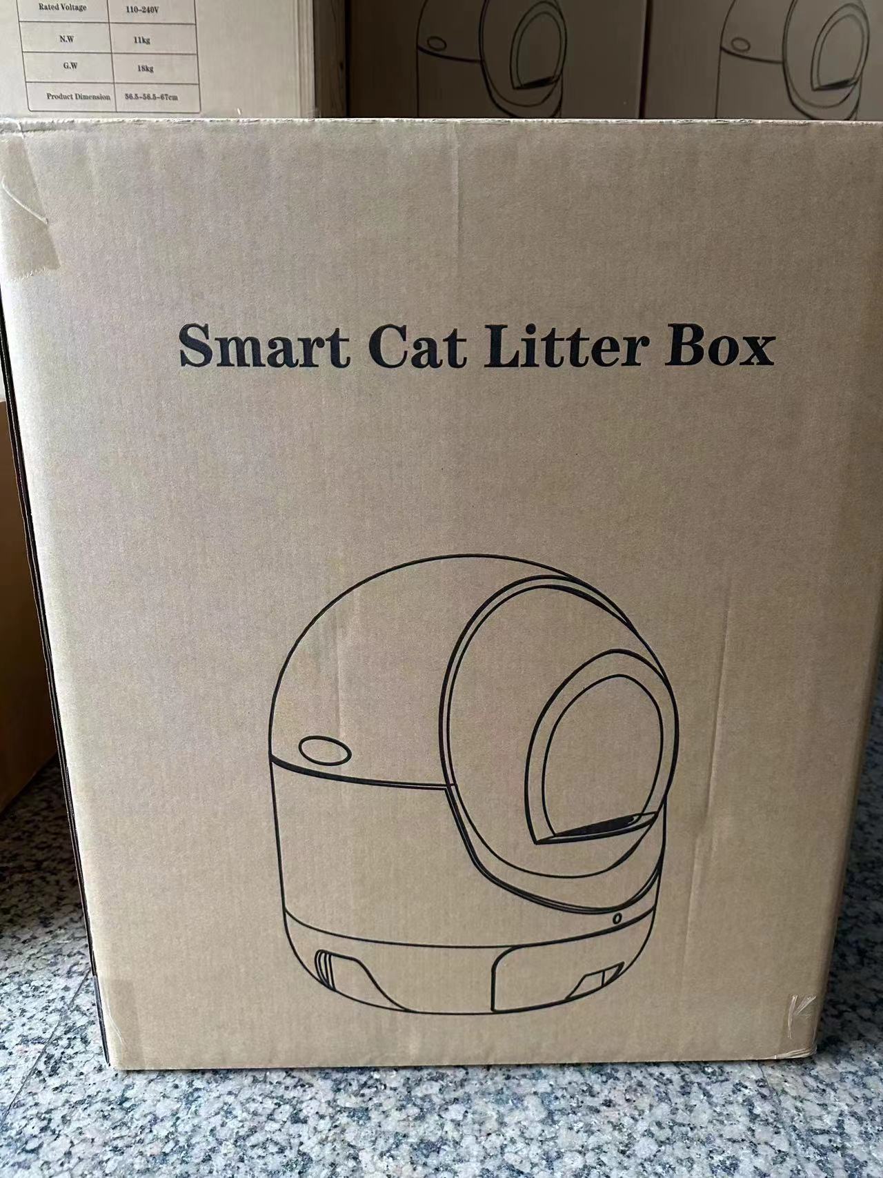 Intelligent cat litter box, automatically eliminates odors, application control, supports multiple cats with 5G and 2.4G WiFi - Korvel