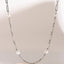 Collar de Cadena de Perlas de Acero Inoxidable Elegante