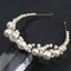 Retro bride headwear with simple pearl headbands - Korvel