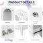 30" Bathroom Vanity with Sink, Bathroom Vanity Cabinet with Three Drawers and Door, Solid Wood and MDF, White - Korvel