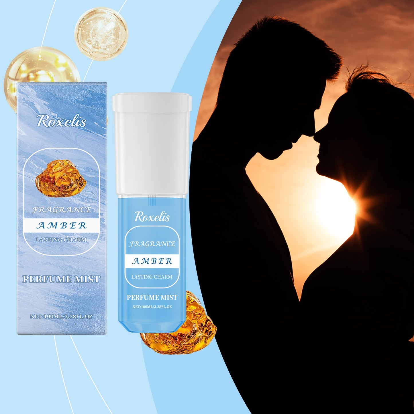 Amber Jasmine Perfume Spray Fresh Jasmine Scent Scent Scent Long Lasting Fragrance Exudes Charming Fragrance Perfume - Korvel