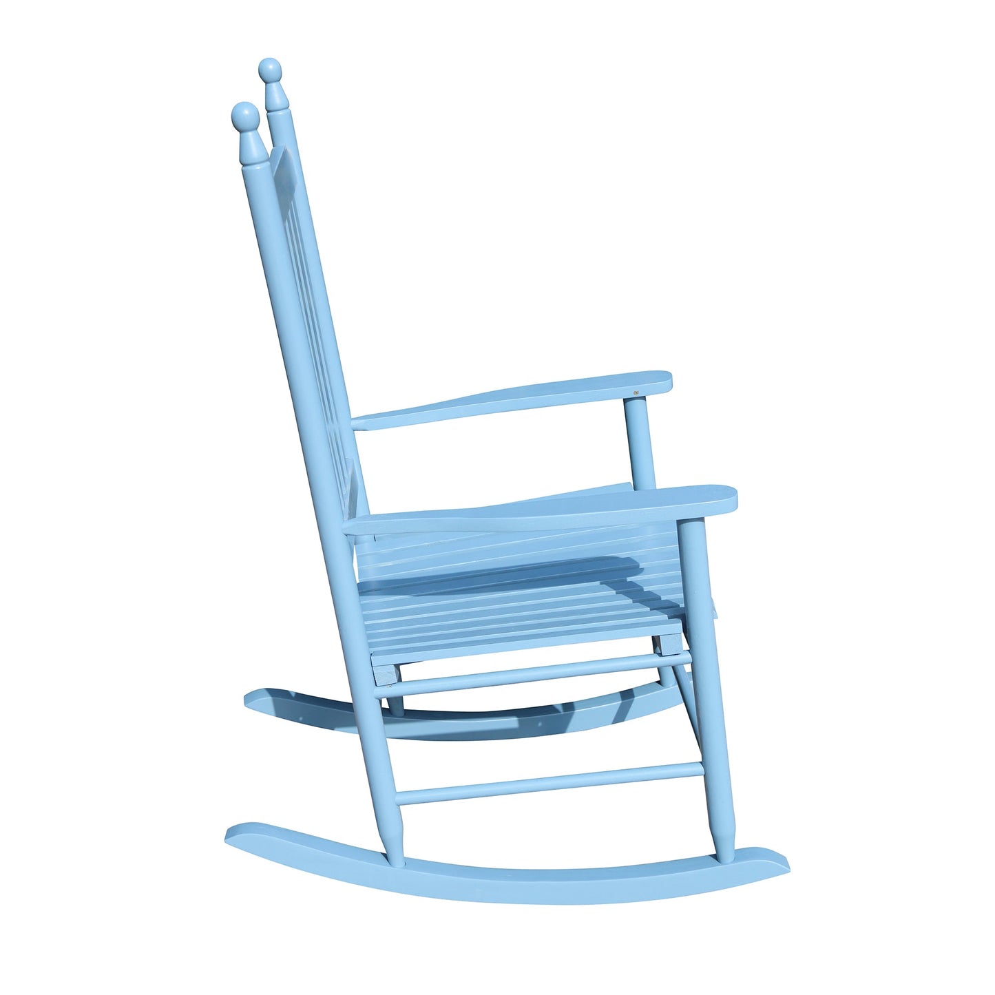 wooden porch rocker chair blue - Korvel