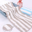 Premium Coral Fleece Bath Towel with Striped Edge