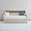 Twin Size Daybed with Storage Drawers, Upholstered Daybed with Charging Station and LED Lights, Beige - Korvel