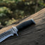 Premium 13" Handmade Bowie Knife – Damascus Steel Blade with Resin Horn Handle & Leather Sheath - Korvel