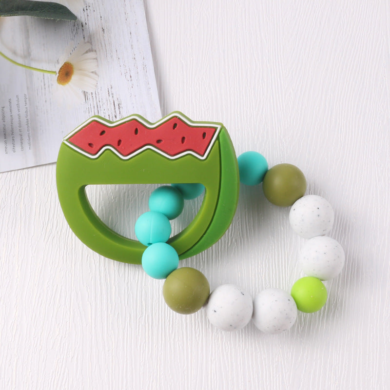 New baby cartoon fruit bracelet molar bracelet chewing teeth gum baby teething comfort toy - Korvel