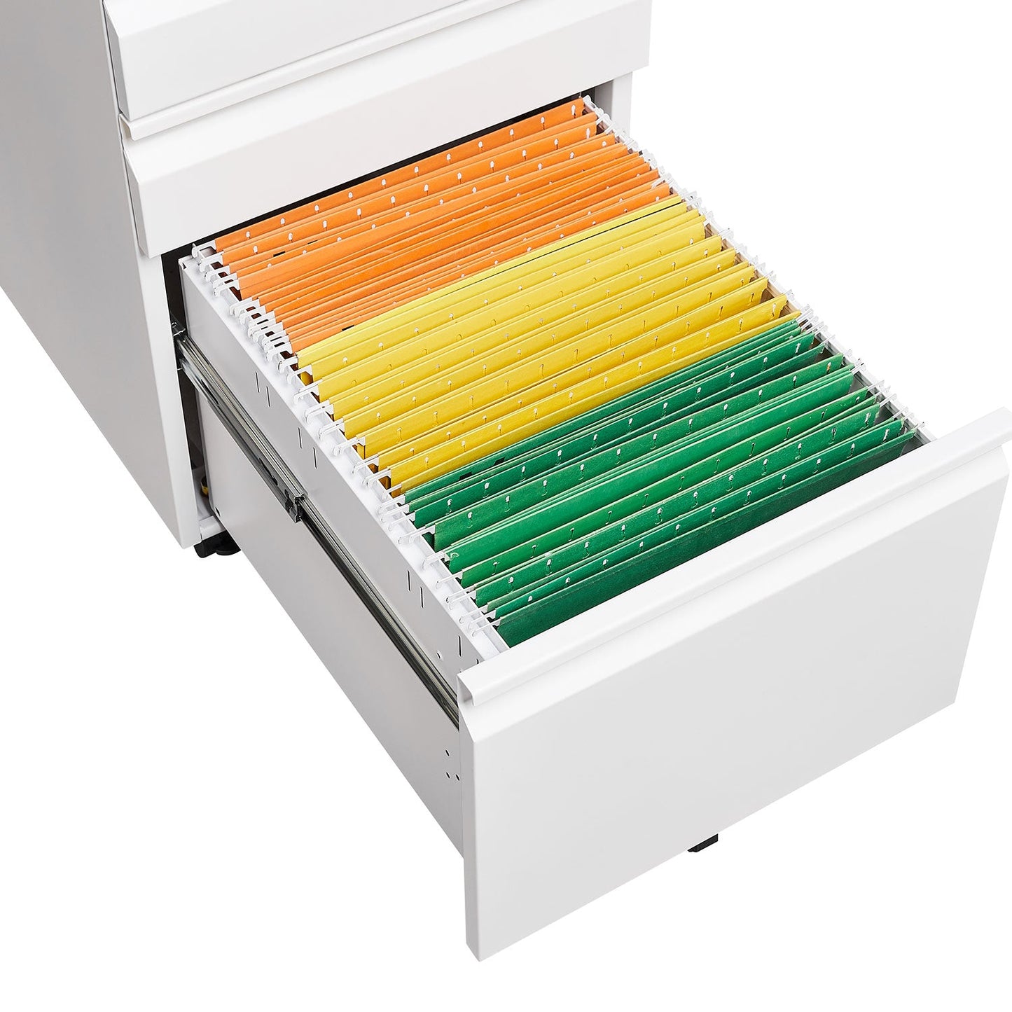 Premium Mobile Metal Filing Cabinet with Lock - 3 Drawers