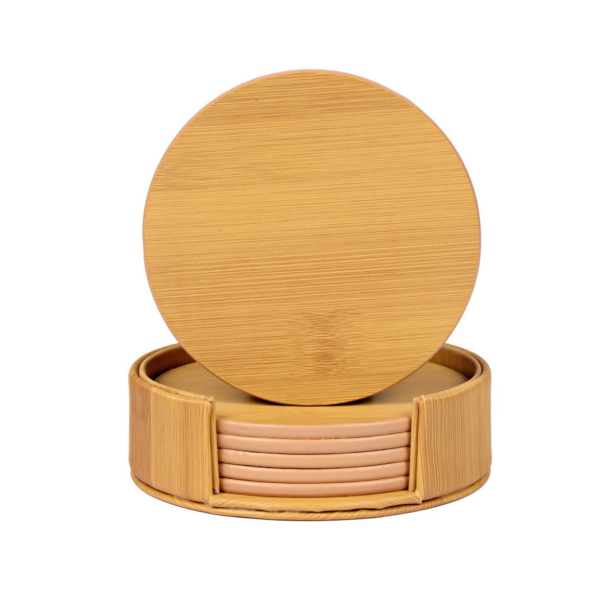 Creative PU leather coaster Exquisite insulated tea water cushion Square leather coaster - Korvel