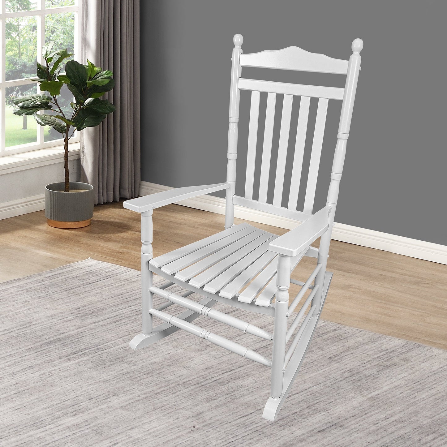 Premium White Balcony Porch Rocking Chair