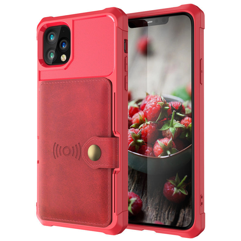 Funda para teléfono con funda magnética para tarjetas para iPhone 13