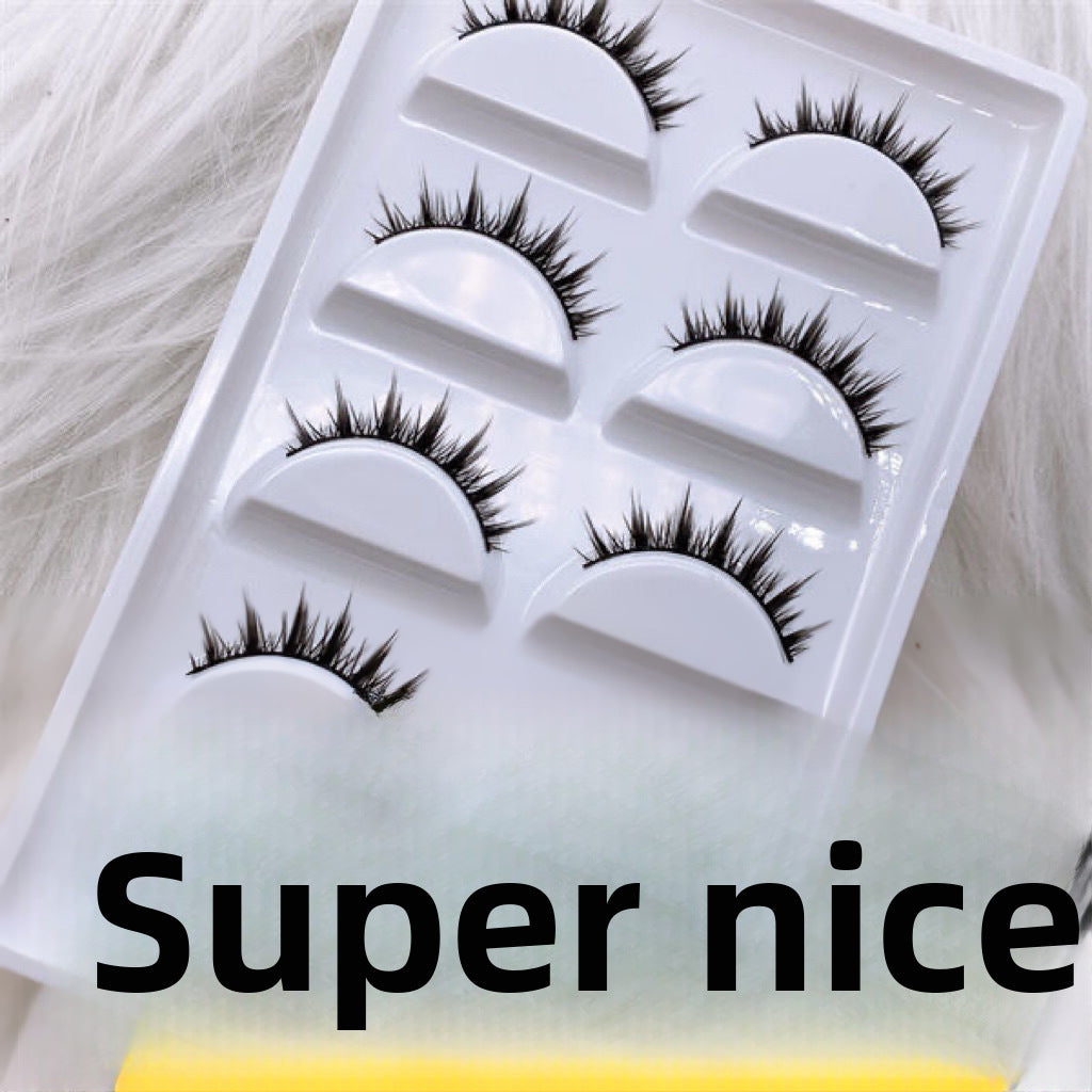 Cartoon Bushy Black Terrier Big Devil False Eyelashes Whole Piece Barbie Eyelashes Natural Little Devil - Korvel