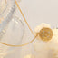 Collier en forme de montre en acier titane zircon