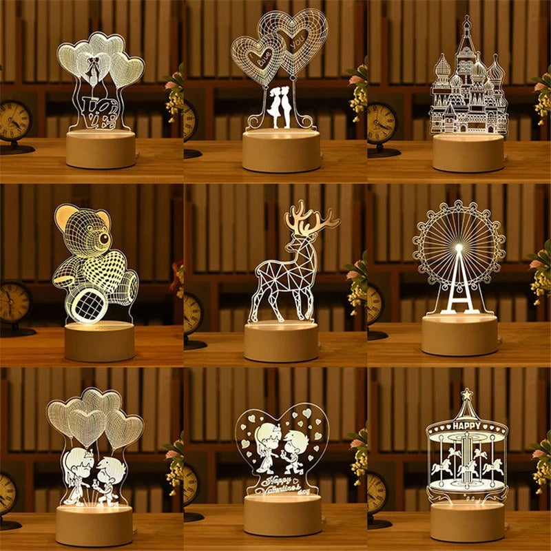 3D LED Night Light - Creative Table Lamp for All Occasions