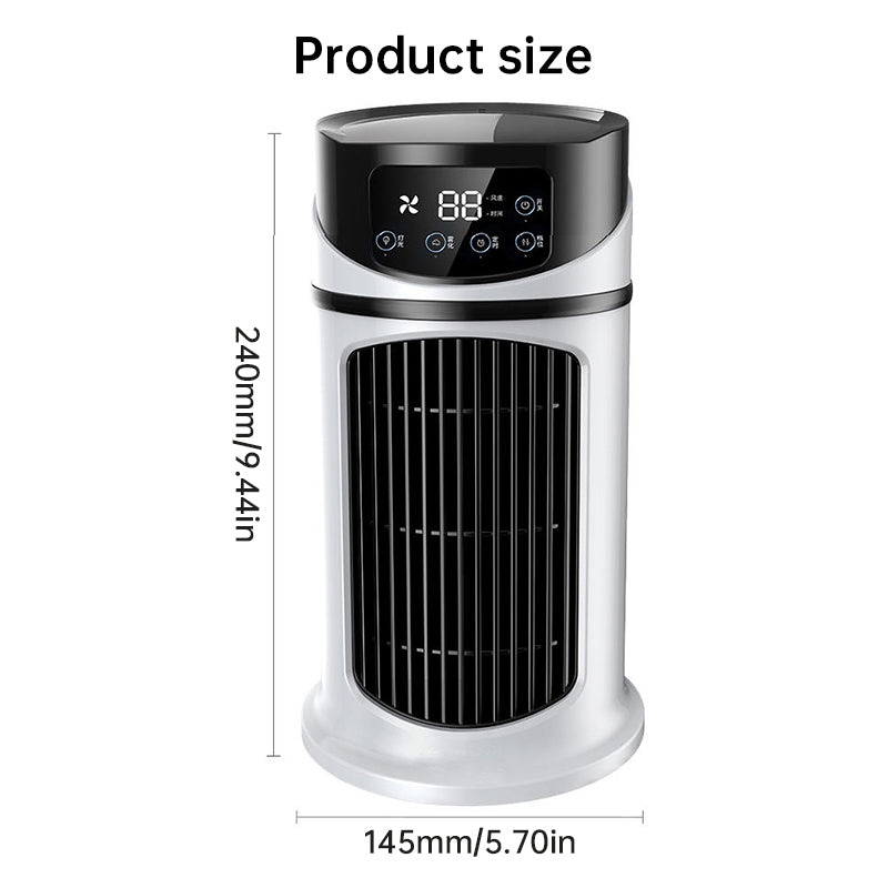 Premium Six-Speed Silent AC Cooling Fan - Portable & Bladeless