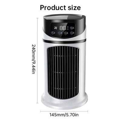 Premium Six-Speed Silent AC Cooling Fan - Portable & Bladeless