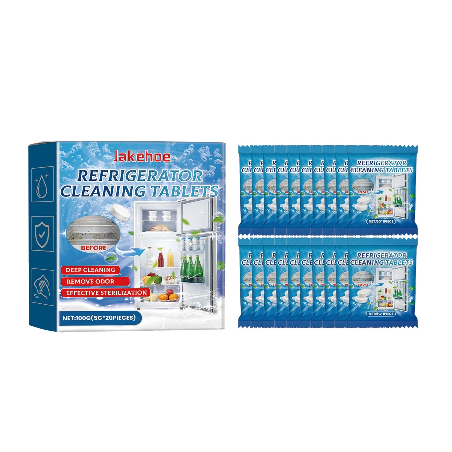 Refrigerator Cleaning Sheet Refrigerator Microwave Oven To Remove Oil And Odor Multi-Purpose Cleaning Sheet - Korvel