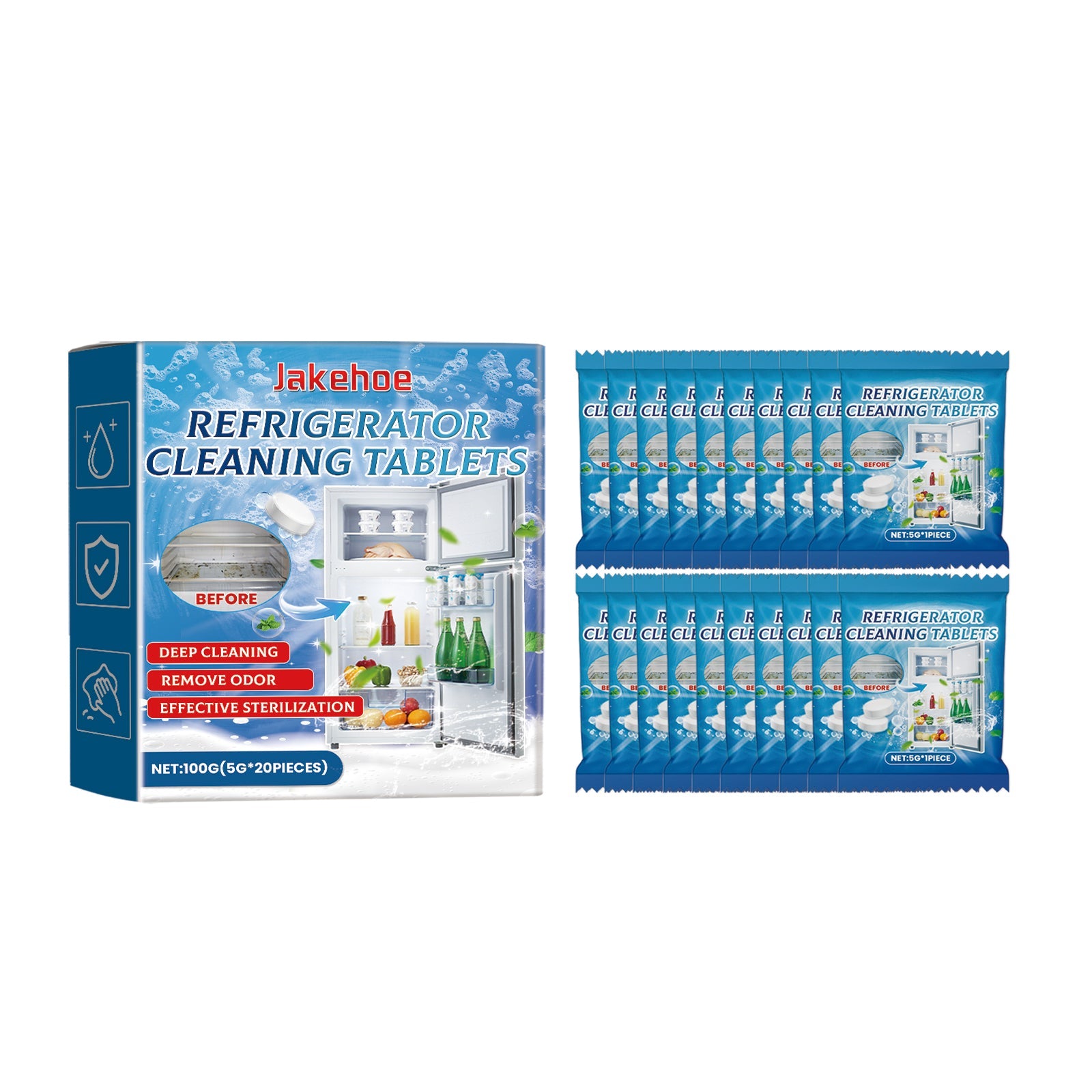Refrigerator Cleaning Sheet Refrigerator Microwave Oven To Remove Oil And Odor Multi-Purpose Cleaning Sheet - Korvel
