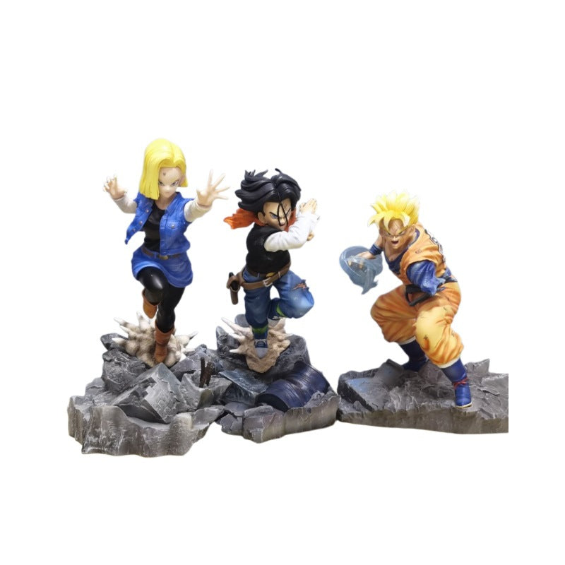 Dragon Ball No. 17 and No. 18 figurine severed arm Wufan future warrior Wufan anime figurine - Korvel