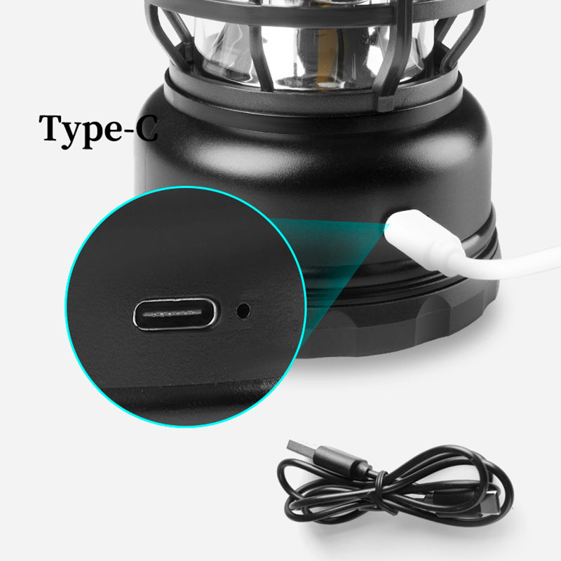 Retro Portable Camping Lamp with Stepless Dimming