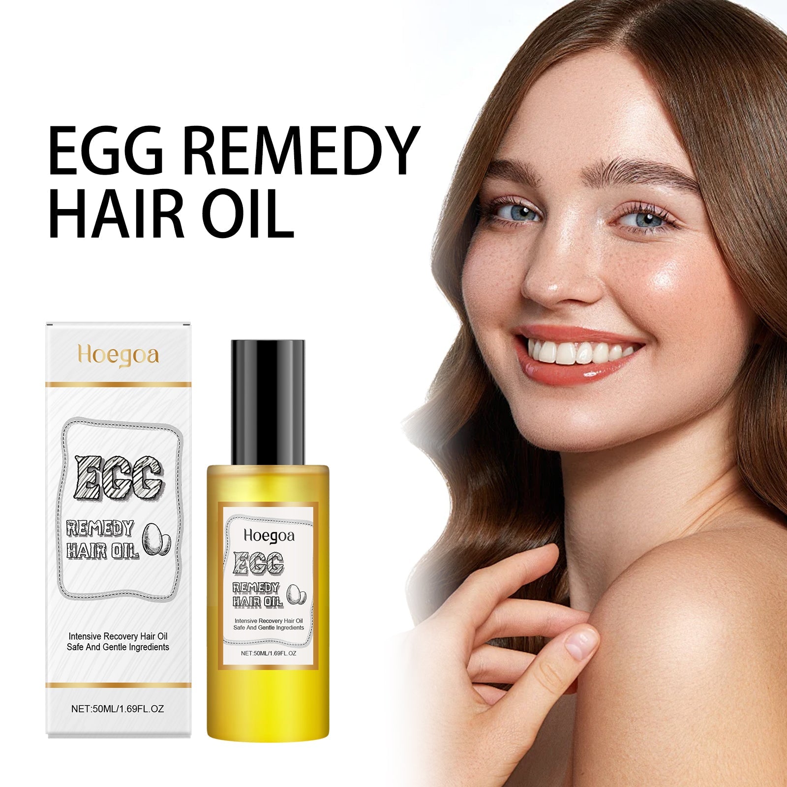 Egg Hair Care Essential Oil Nourishes And Improves Dry Hair, Smoothing Hair And Hydrating Hair Care Essential Oil - Korvel