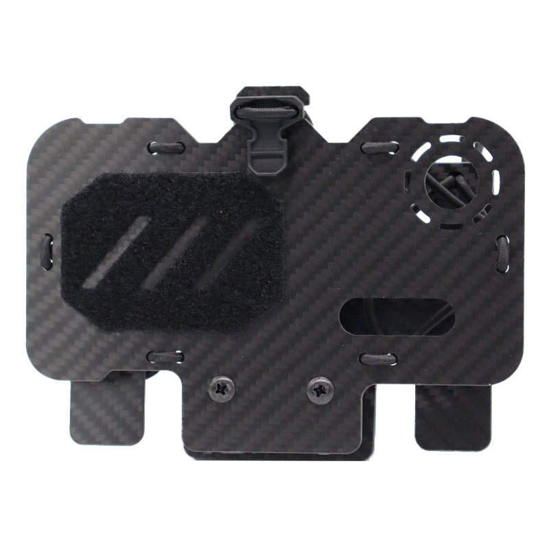 Tactical vest MOLLE system mounted carbon fiber tactical navigation board universal chest folding mobile phone carrier board - Korvel