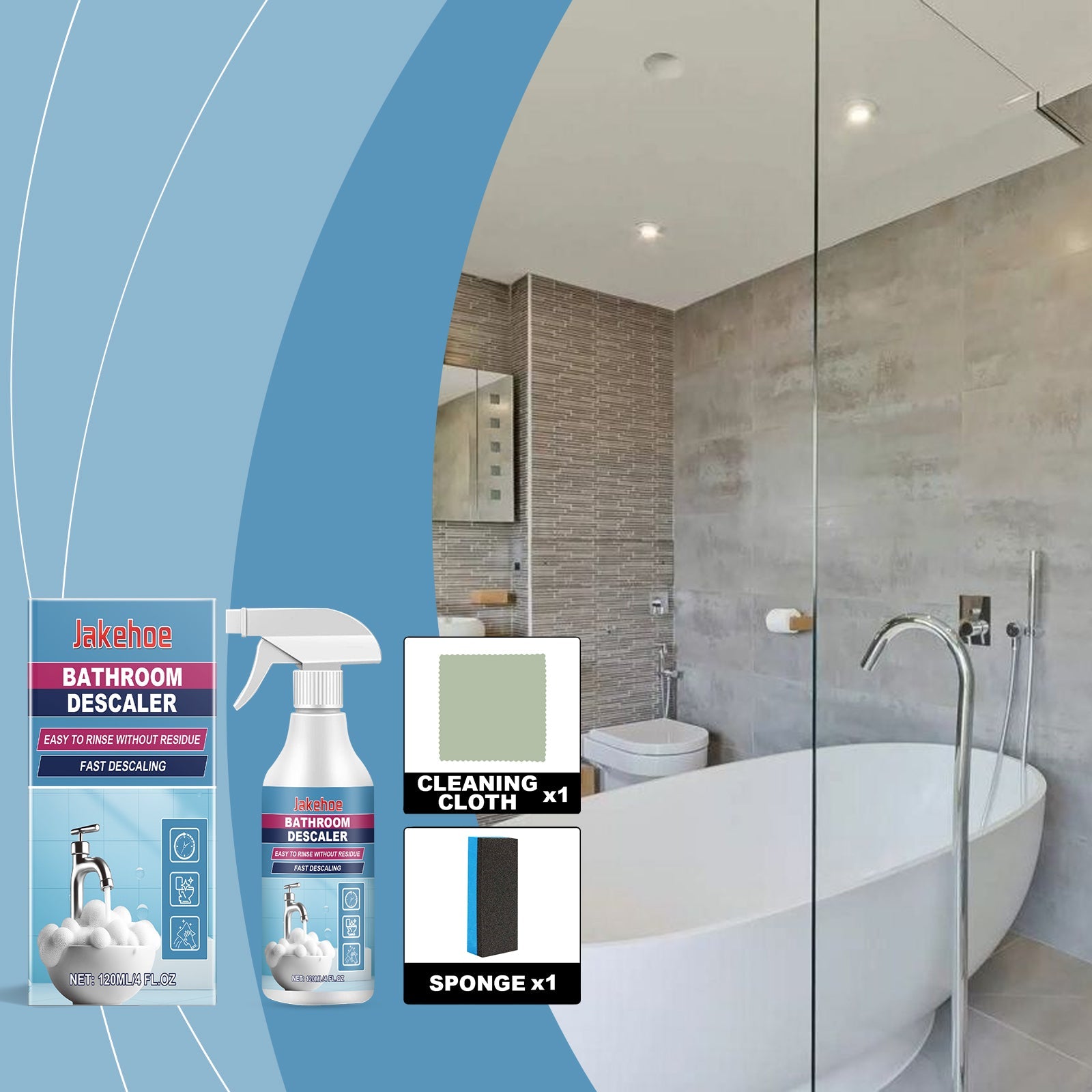 Bathroom Dirt Cleaner Bathroom Toilet Faucet Decontamination Decontamination Clean Multi-Functional Cleaning - Korvel
