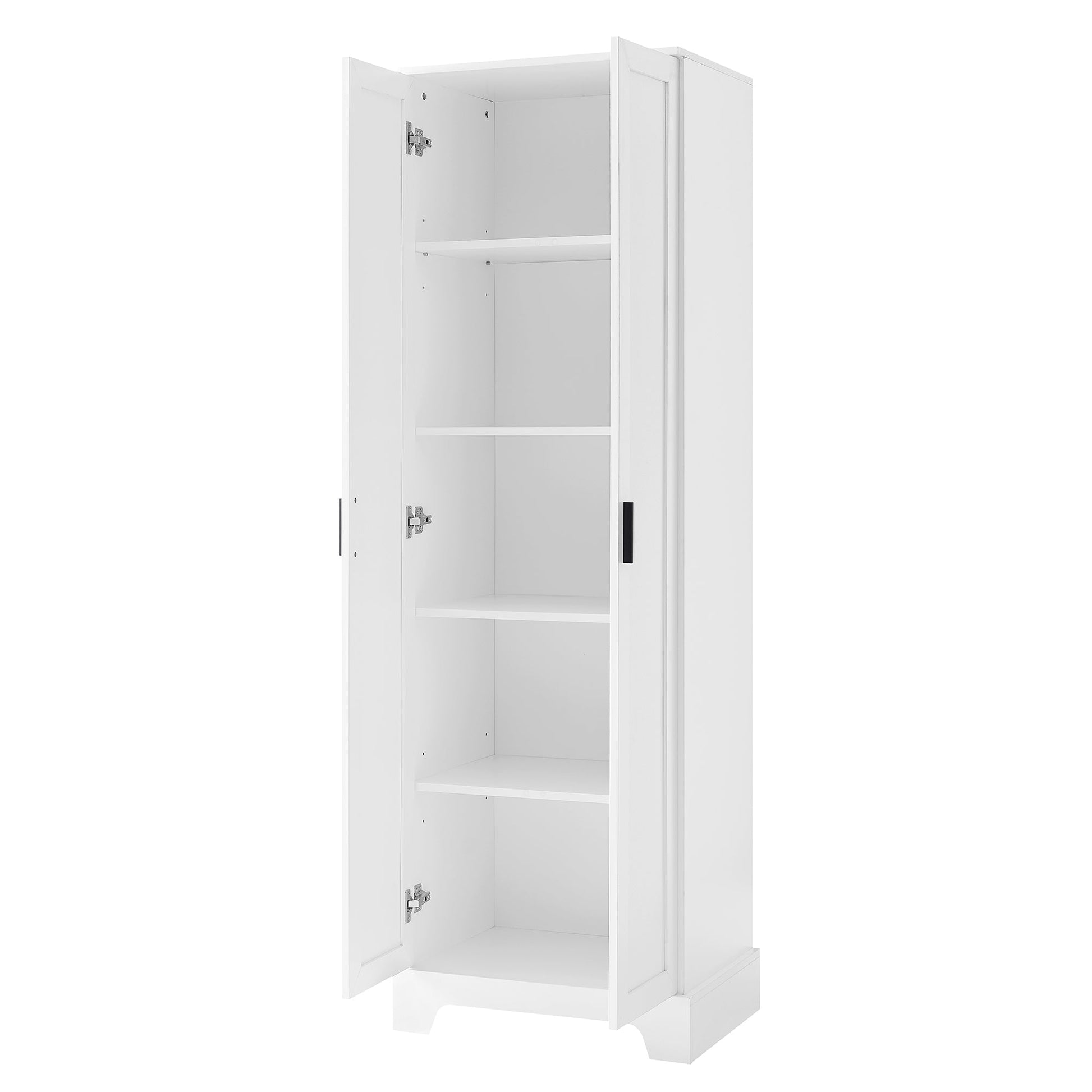 Storage Cabinet with Two Doors for Bathroom, Office, Adjustable Shelf, MDF Board, White - Korvel