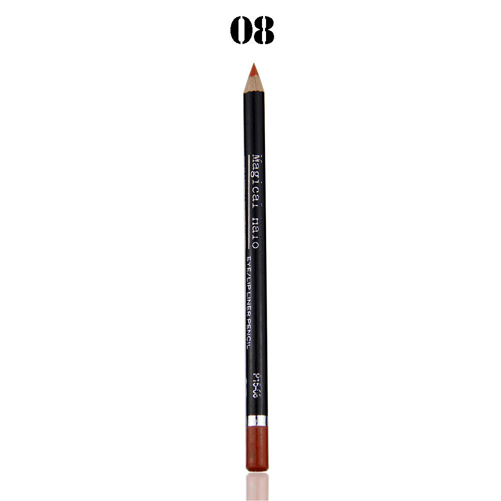 Makeup MH12 Color Mixed Waterproof Lip Liner Lip Nude Lip Pencil Lipstick Pen Set of 12 - Korvel