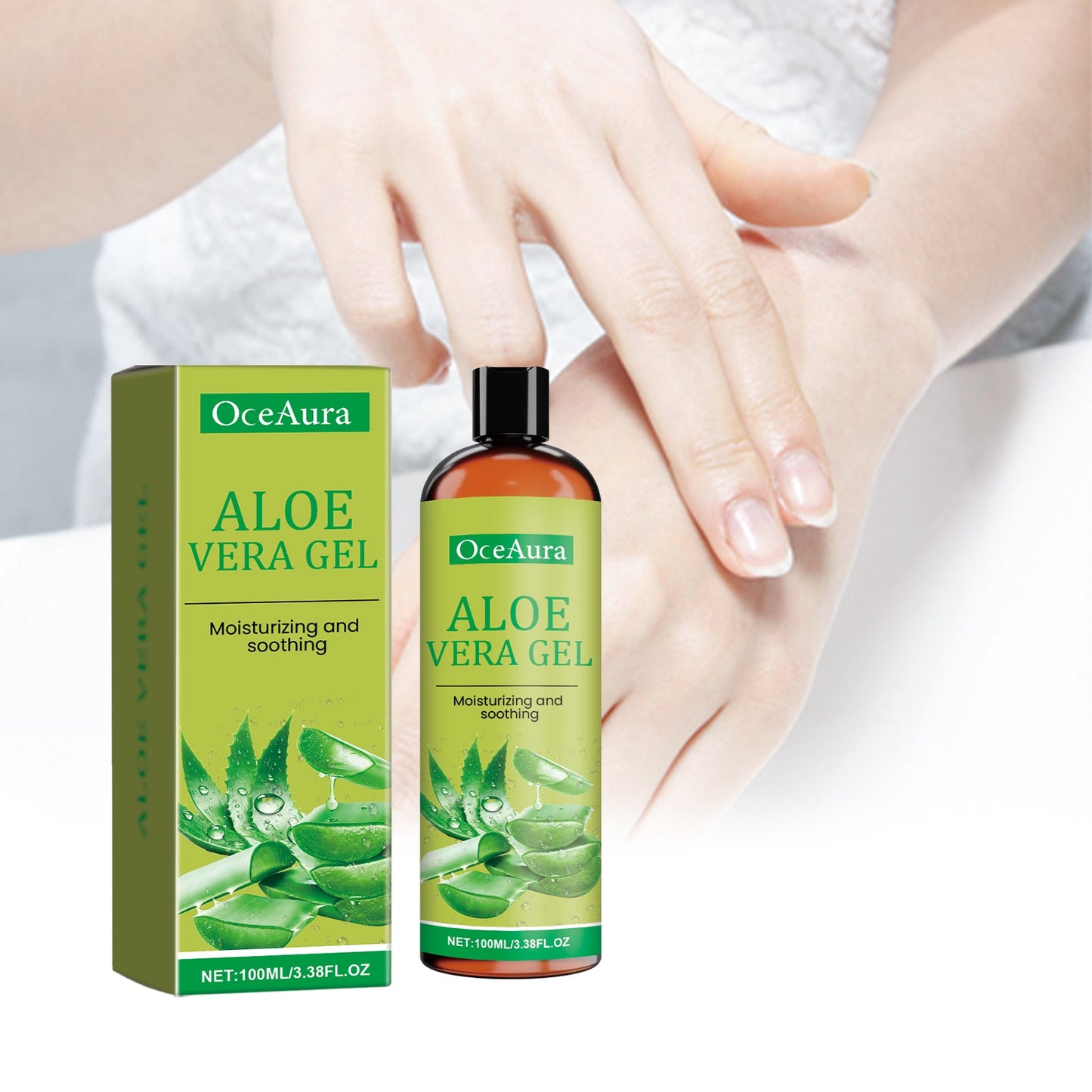 Aloe Vera Gel Moisturizes And Hydrates Skin, Hair, Body And Face - Korvel