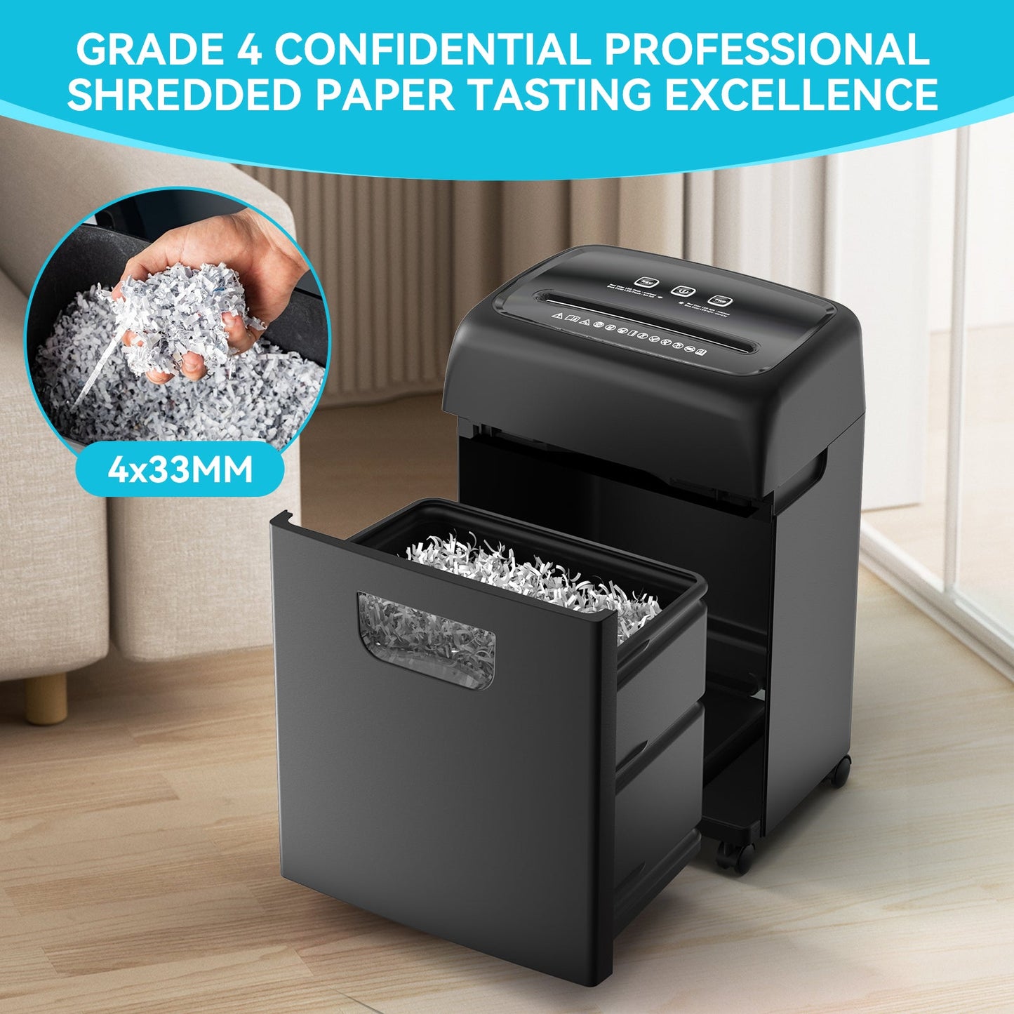 High Security Low Noise Cross Cut Paper Shredder