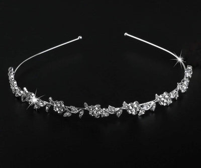 Plum blossom rhinestone bridal headband hair ornament headdress - Korvel