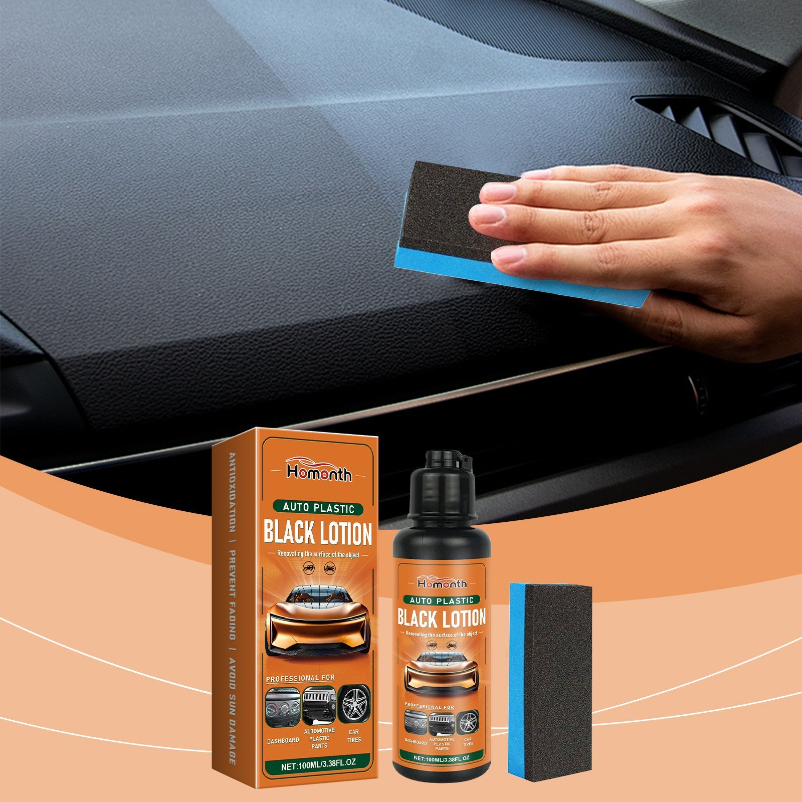 Automotive Plastic Retreader Interior Parts Stain Cleaning, Blackening And Brightening Care Plastic Retreader - Korvel