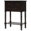 TREXM Narrow Console Desk, Ultra Thin Sofa Table with Three Storage Drawers and Living Room Bottom Shelves (Espresso) - Korvel