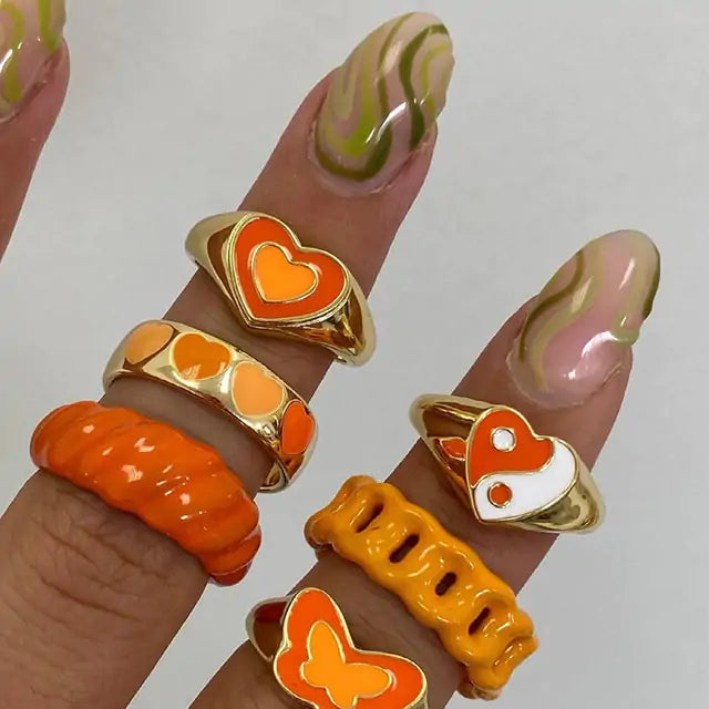 Ensemble de Bagues Vintage Embrace Hands