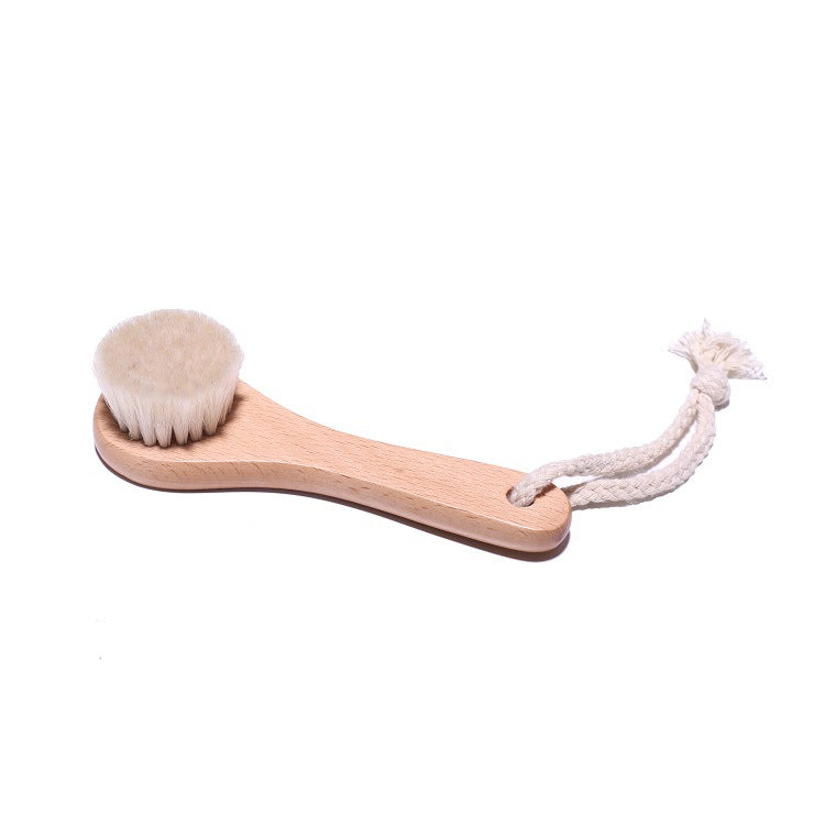 Baby hair comb round head beech wood baby bath brush children's bath brush - Korvel