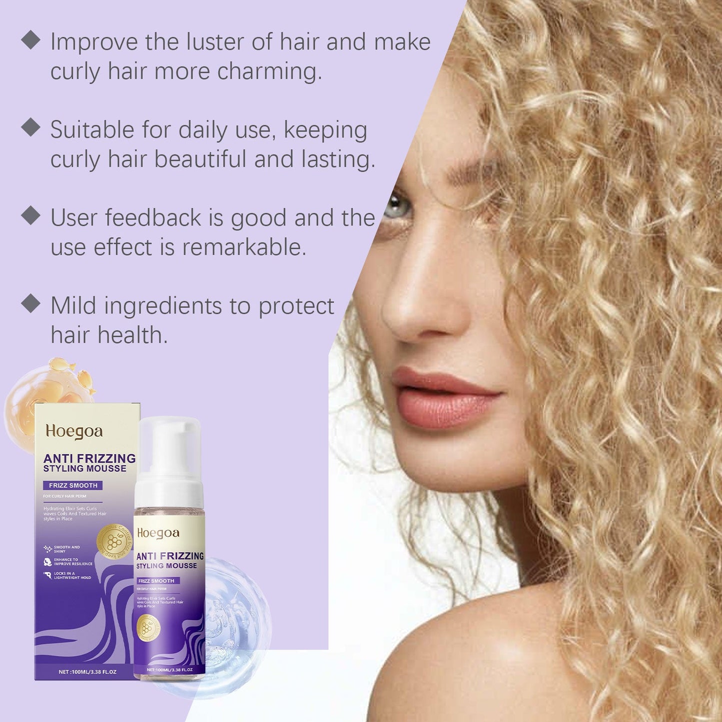 Mousse Volumisante et Coiffante pour Boucles