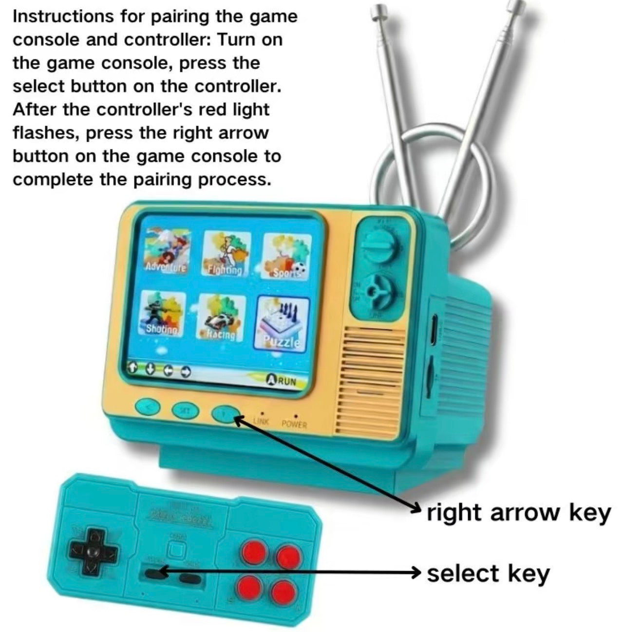 Mini Retro TV Game Console with 308 Classic Games