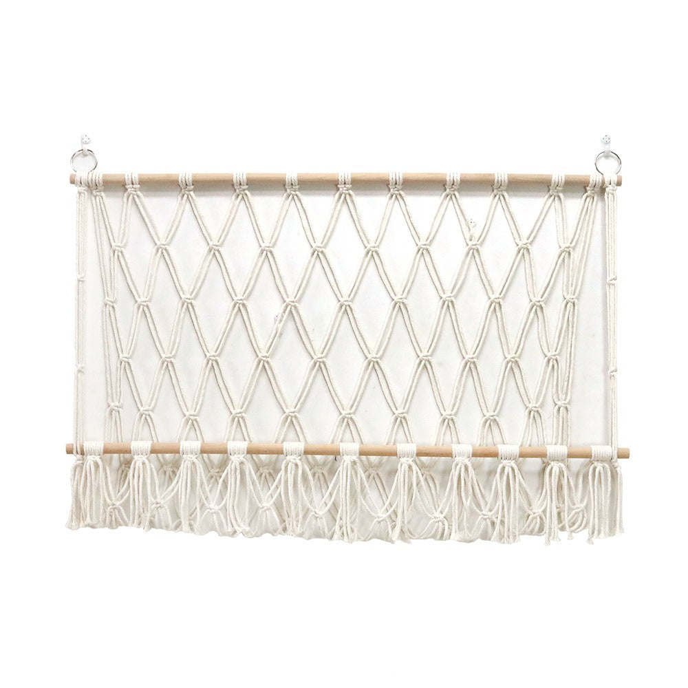 Creative wall decoration cotton rope woven mesh bag toy hammock storage tapestry - Korvel