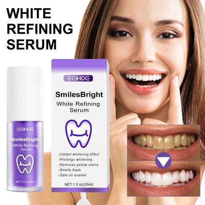 Purple Whitening Toothpaste, Cleans Stains And Odors Brightening Teeth Care Gums Toothpaste - Korvel