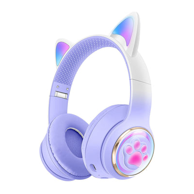 Luminous Cat Ears Bluetooth Over-Ear Headphones