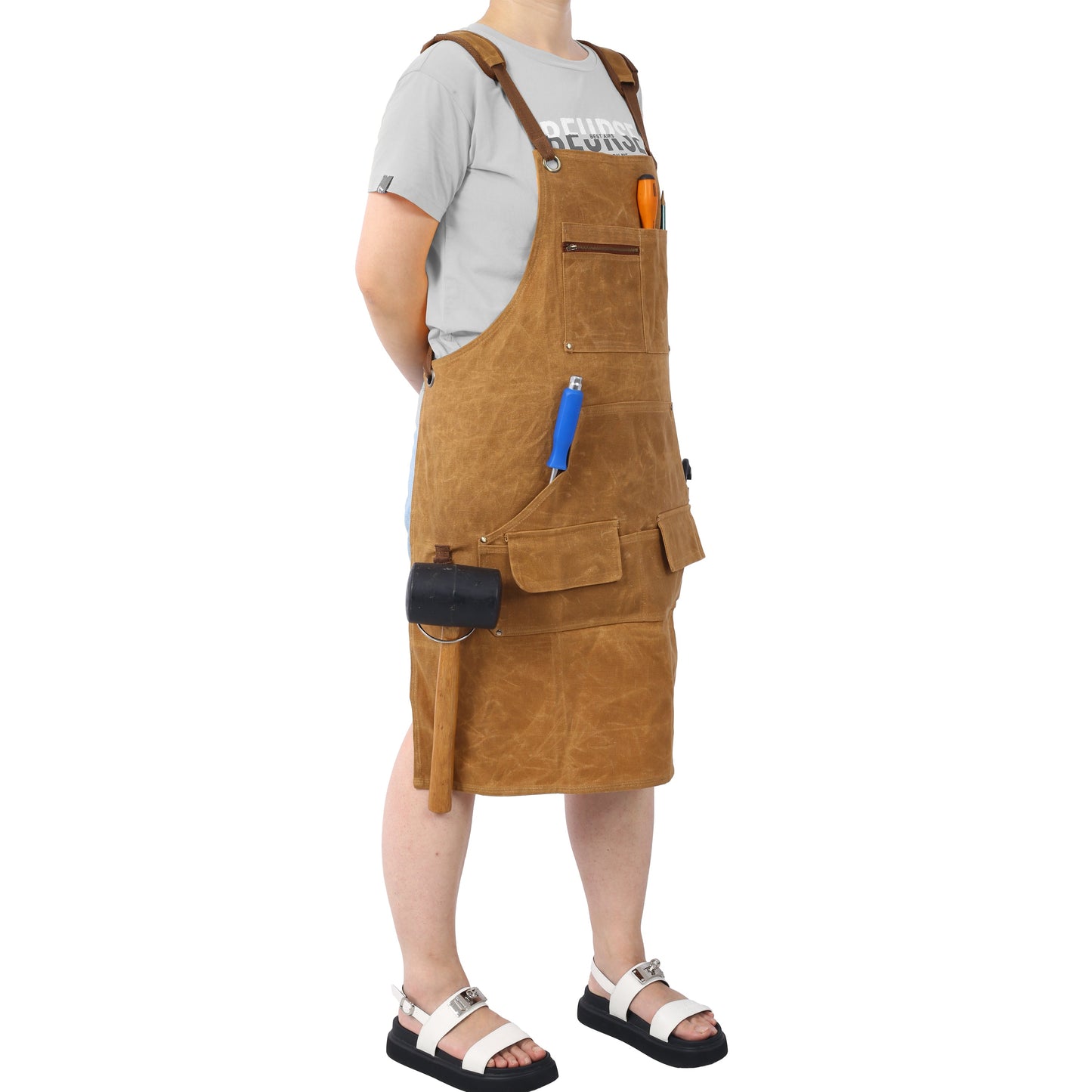 Premium Heavy-Duty Waxed Canvas Tool Apron