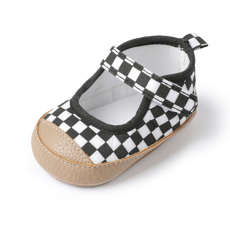 Baby Girls Shoes Rubber Sole Velcro Anti-Fall Toddler Shoes Baby Shoes Babyshoes - Korvel
