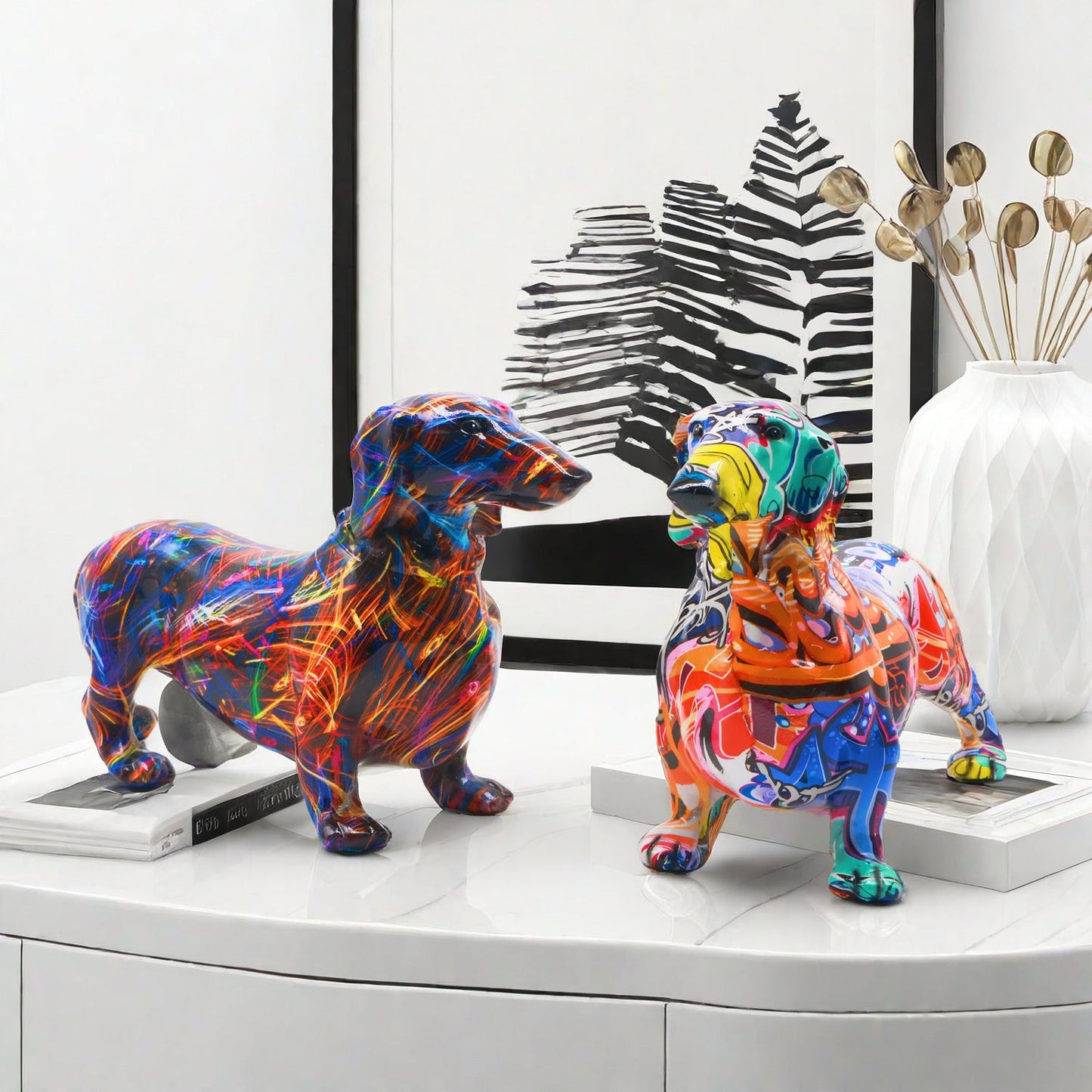 Modern minimalist sausage dog ornaments, creative home wine cabinet decorations, office desktop decorations, handicrafts - Korvel