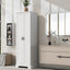 Storage Cabinet with Two Doors for Bathroom, Office, Adjustable Shelf, MDF Board, White - Korvel