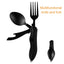 Multifunctional camping tableware stainless steel knife fork spoon, outdoor portable survival eating tools - Korvel