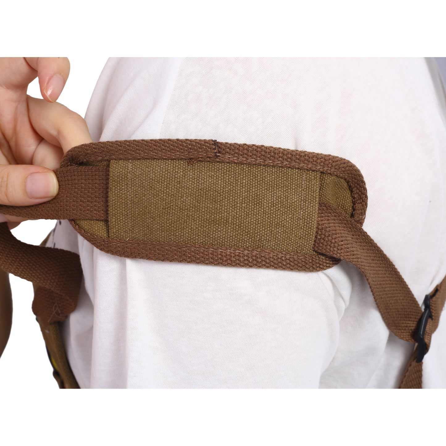 Long heavy-duty canvas tool apron, carpenter apron, carpenter 16 ounces, fully adjustable, no need for waxing - Korvel