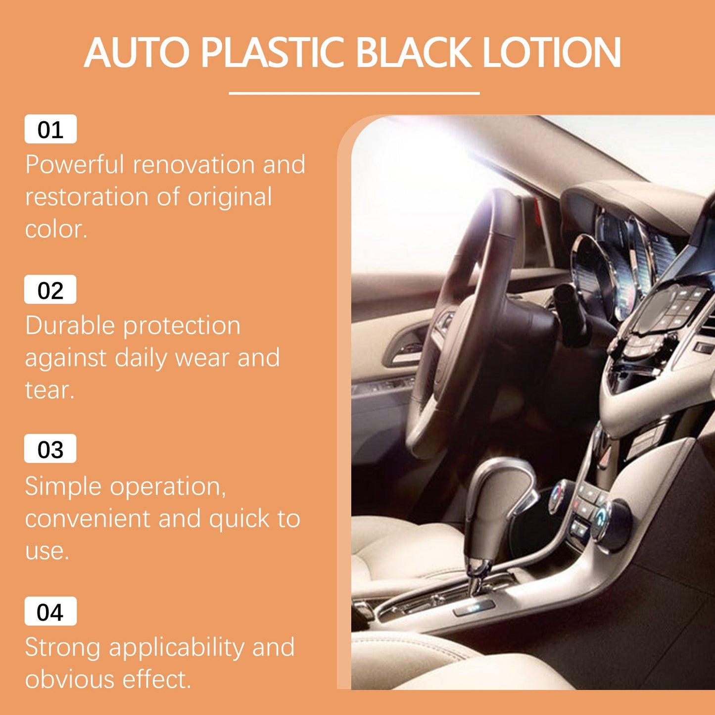 Premium Car Black Plastic Polishing Paste