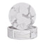 Creative PU leather coaster Exquisite insulated tea water cushion Square leather coaster - Korvel
