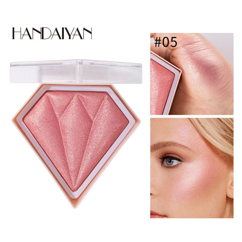 Diamond Highlighter Powder Brighten Skin Tone Repair Glitter Powder Nose Shadow Modification Stereo Brightening - Korvel